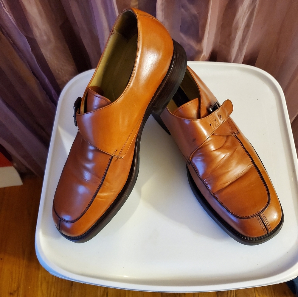 SOLDGiorgio Brutini Brown Leather Slip-Ons Size 12